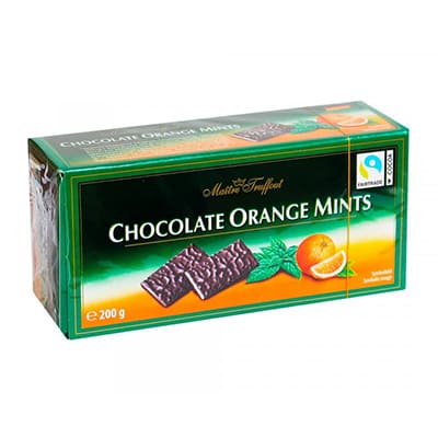 Цукерки Maitre Truffout Chocolate Orange Mints