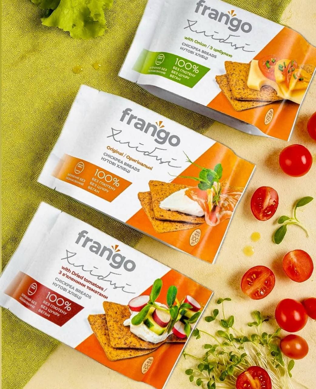 Хлібці нутові ТМ Frango в асортименті