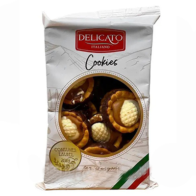 Печиво Delicato Italiano з карамеллю та грецьким горіхом