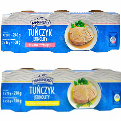 Тунець Marinero 3*80g в олії / у власному соці