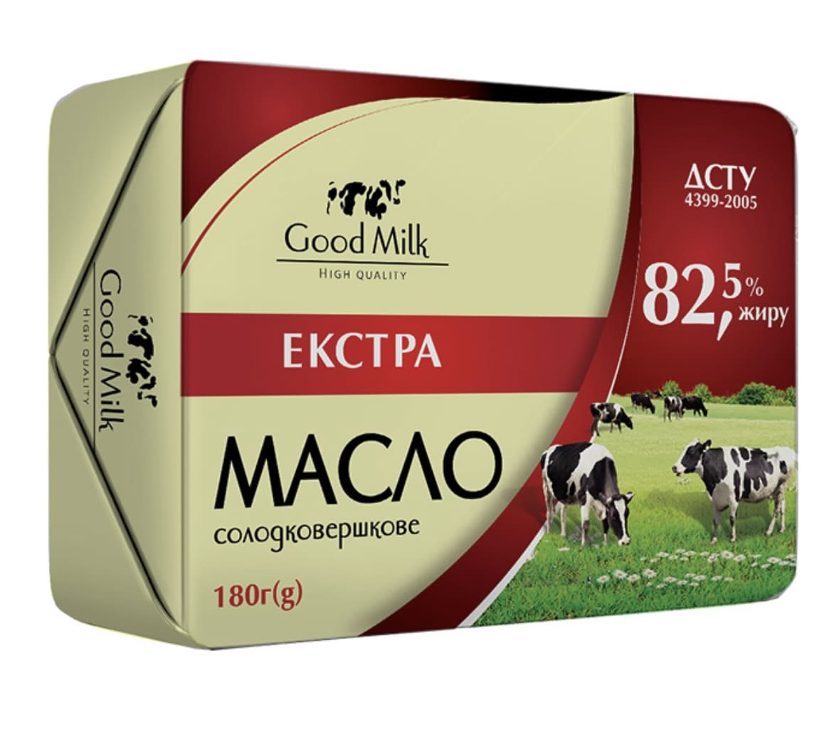 Масло солодковершкове екстра 82,5% Good Milk