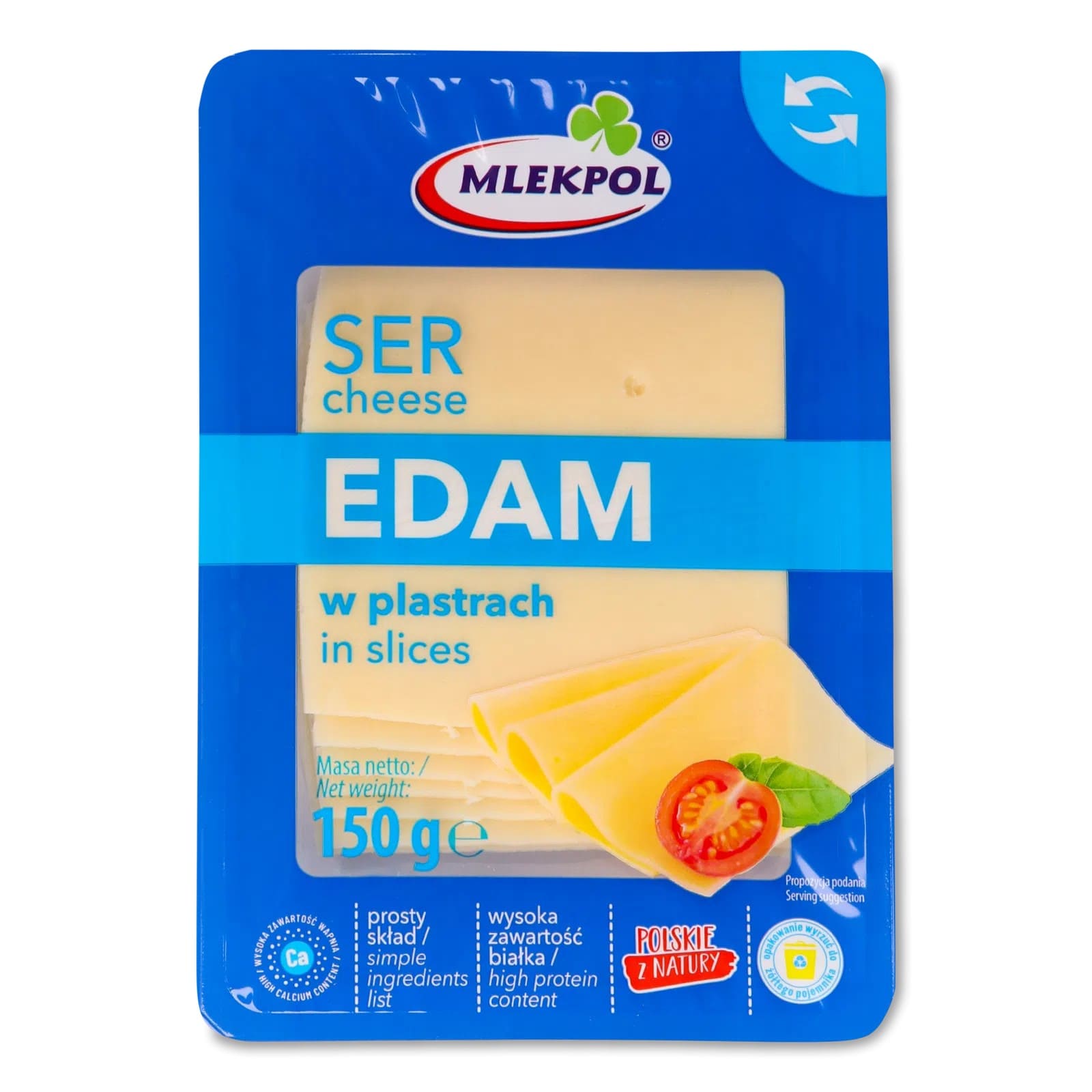 Сир Mlekpol Едам нарізка