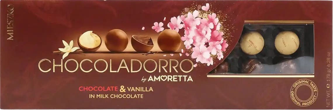 Цукерки MIESZKO AMORETTA chocolatte & vanilla